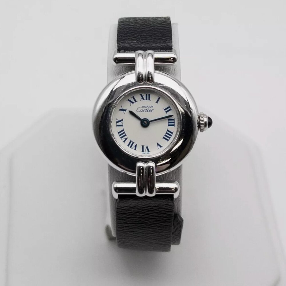 Cartier Blue Sapphire Ladies Silver Watch! Wow!
